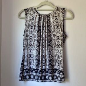 Calvin Klein Snake Print Sleeveless Top- Size Petite Medium